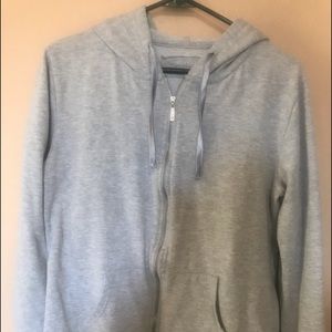 Worn twice Grey zip up hoodie.